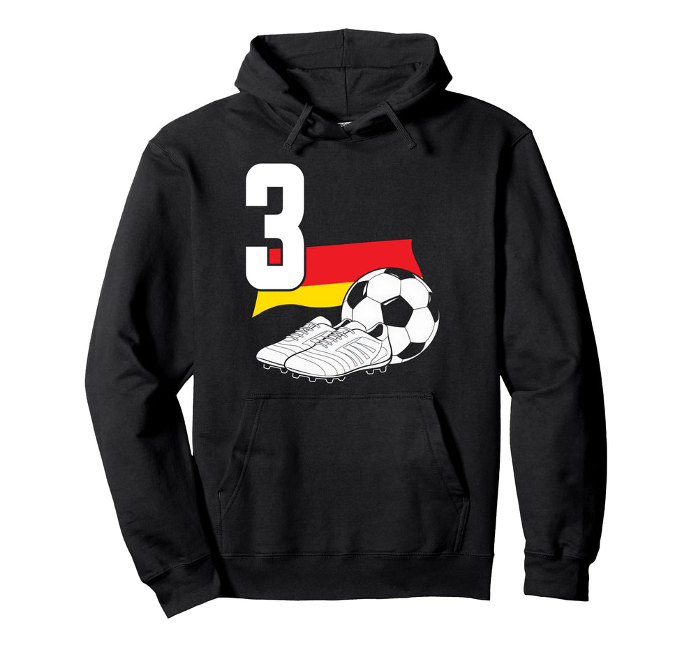 3 Soccer Birthday Gift Soccer Fan Sports Hoodie - Aesthetic Graphic Unisex