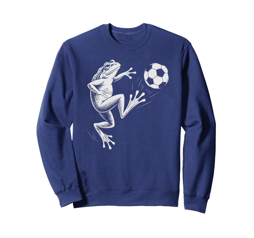 Funny Soccer Frog Score Mom Goalie Sweatshirt - Trendy Graphic for Adults