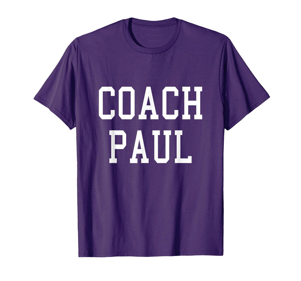 Coach Paul Custom Football Soccer T-Shirt - Fun Novelty Design Men Women