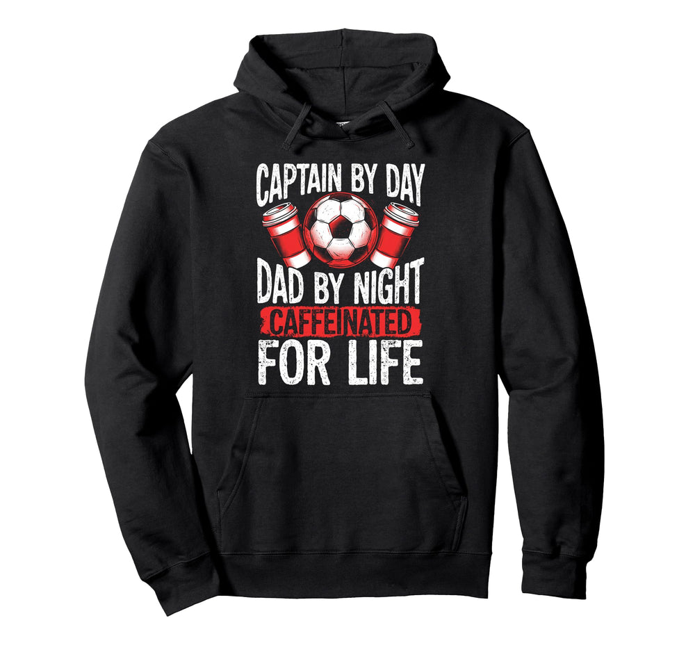 Captain Day Dad Night Coffee Lover Hoodie - Trendy Graphic Men Women