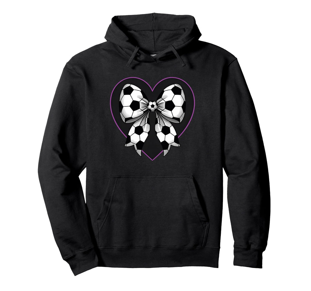 Soccer Coquette Bow Football Soccer Hoodie - Streetwear Style Unisex