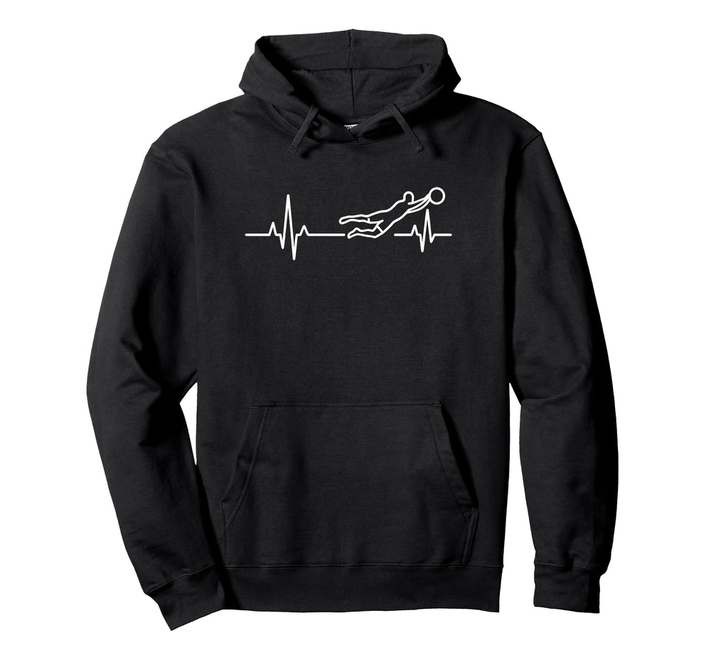 Goalkeeper Heartbeat Soccer Ball Hoodie - Aesthetic Graphic for Adults
