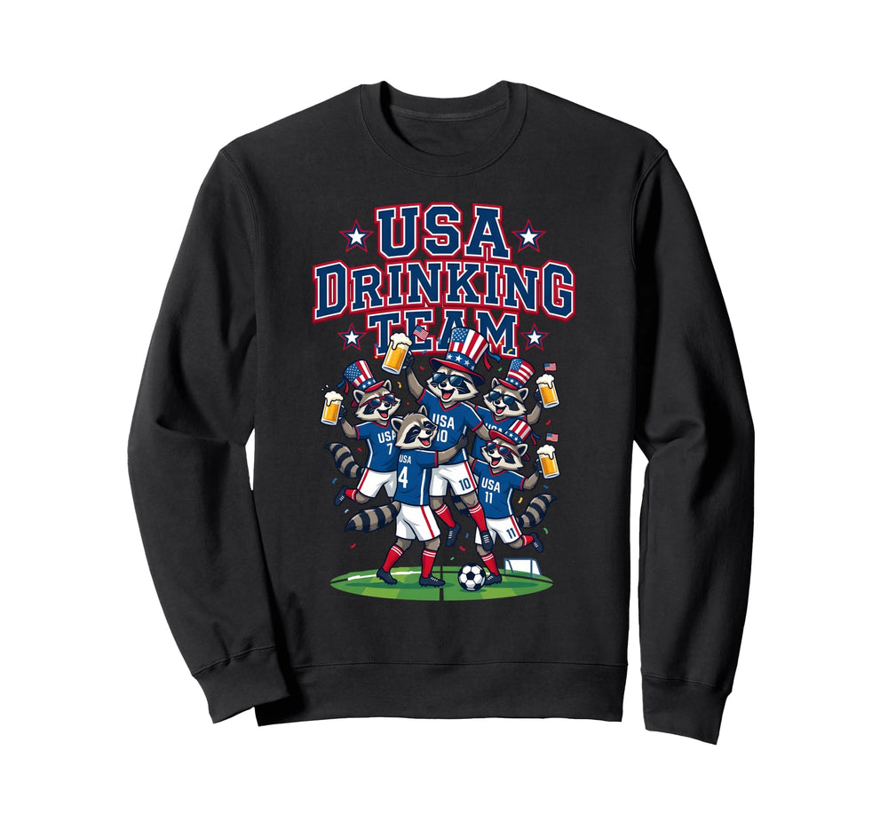 Usa Raccoon Soccer Tournament Sweatshirt - Casual Everyday Wear for Adults