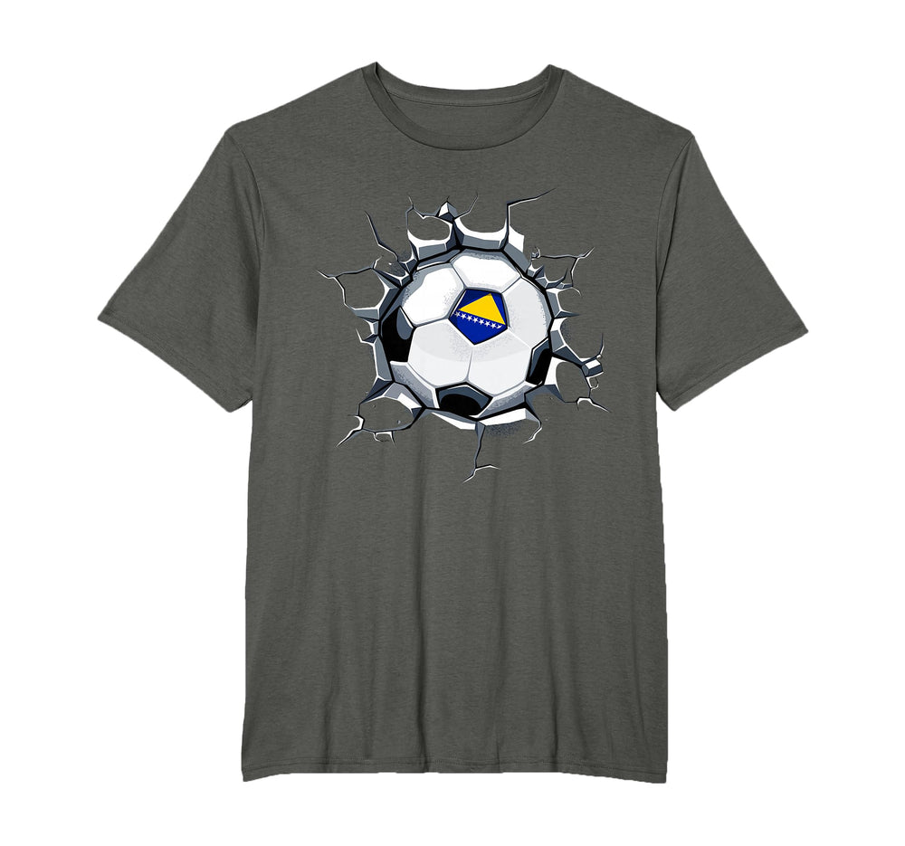 Bosnia Herzegovina Soccer Fans Jersey T-Shirt - Trendy Graphic for Adults