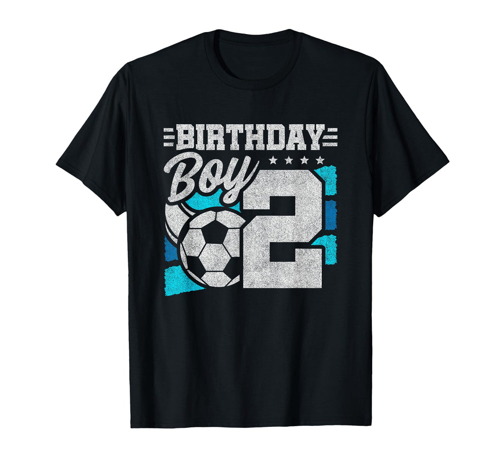 Soccer Birthday Party 2 Year Old 2Nd T-Shirt - Casual Everyday Wear Unisex