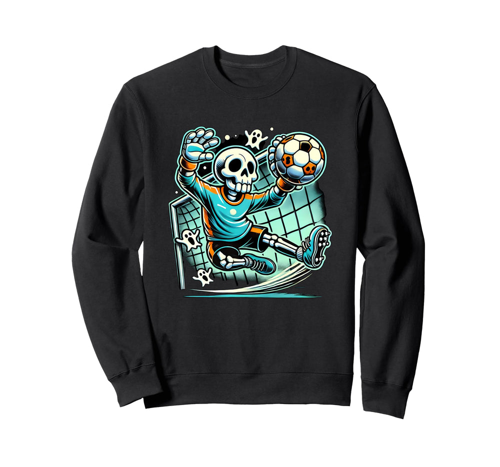 Halloween Skeleton Goalie Soccer Sweatshirt - Streetwear Style for Adults