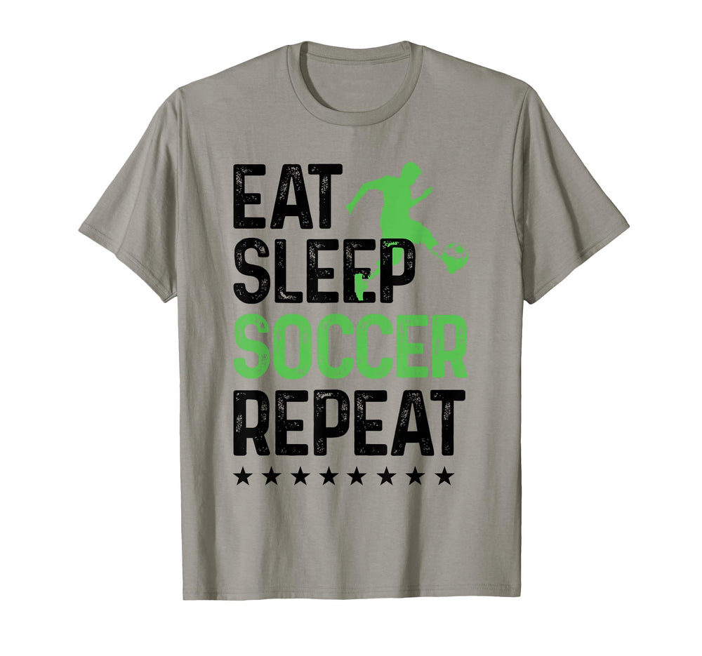 Eat Sleep Soccer Repeat Soccer Sports T-Shirt - Minimalist Print Men Women