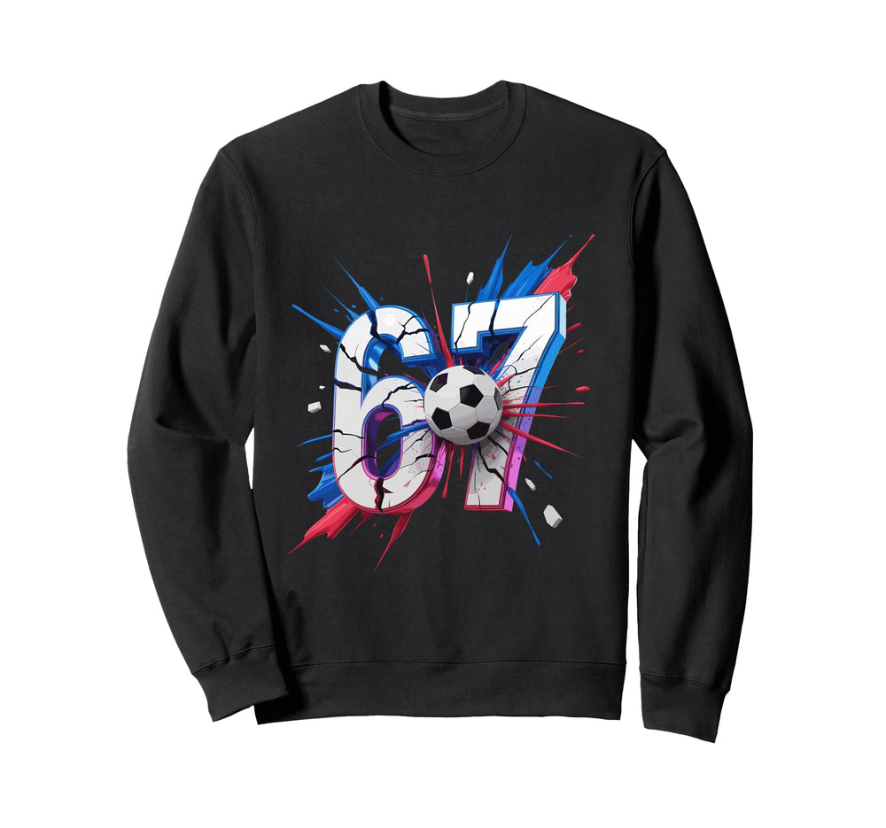 67 Soccer Smash Number Sixty Sweatshirt - Casual Everyday Wear for Adults