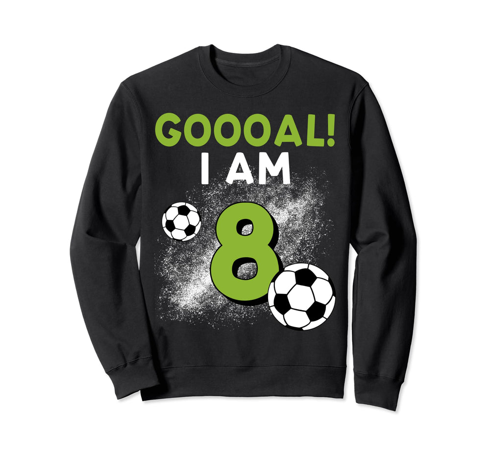 8Th Birthday Soccer Theme 8Year Old Sweatshirt - Trendy Graphic for Adults