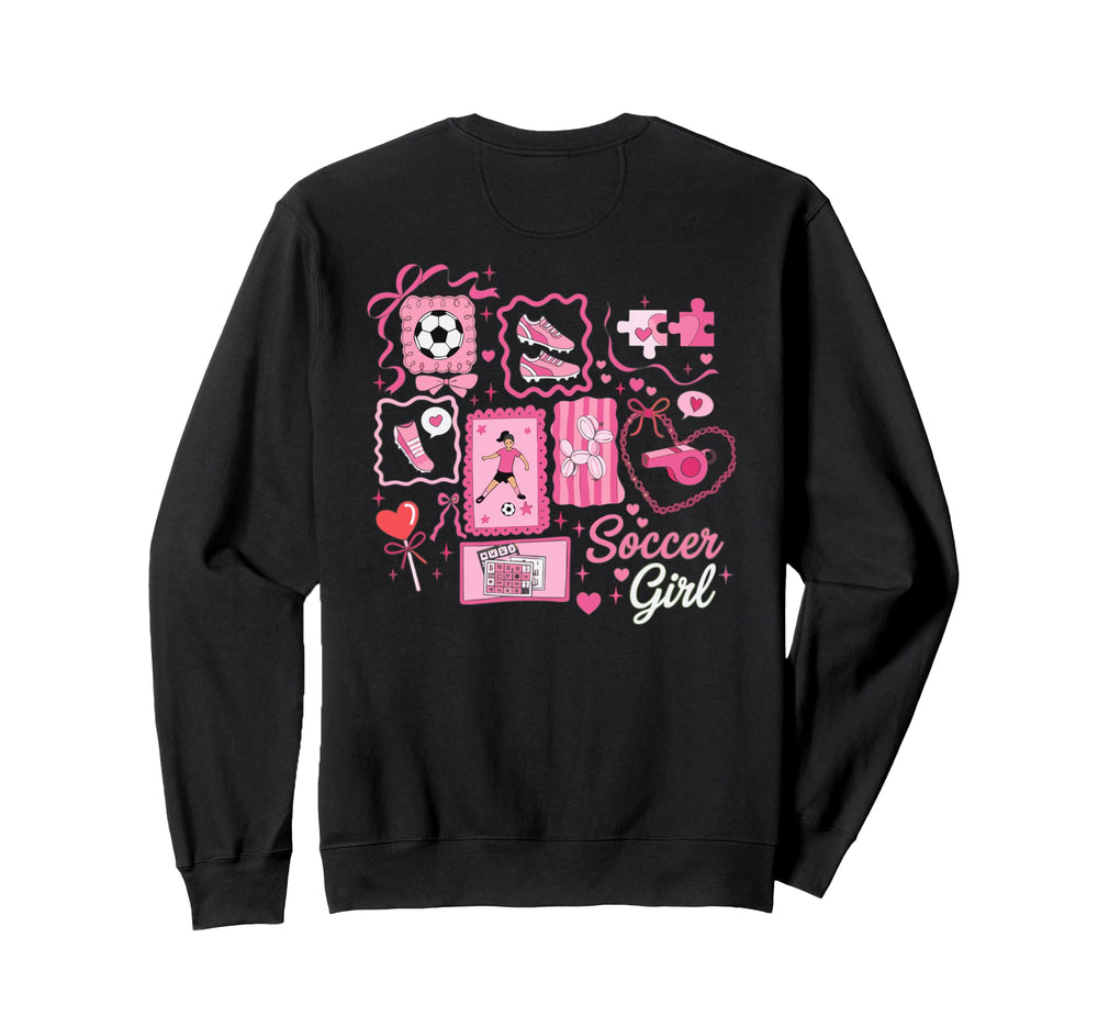 Soccer Stamp Bow Game Day Sweatshirt - Streetwear Style Men Women