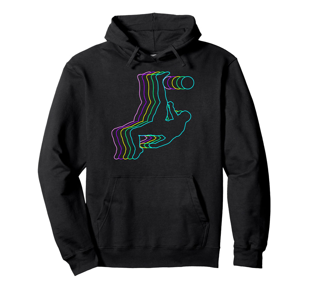 Colorful Outline Funny Soccer Player Hoodie - Minimalist Print for Adults