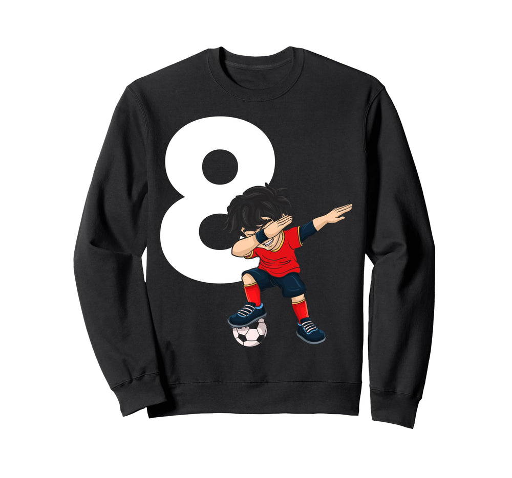 8 Soccer Birthday Gift Soccer Fan Sweatshirt - Custom Art Print Men Women