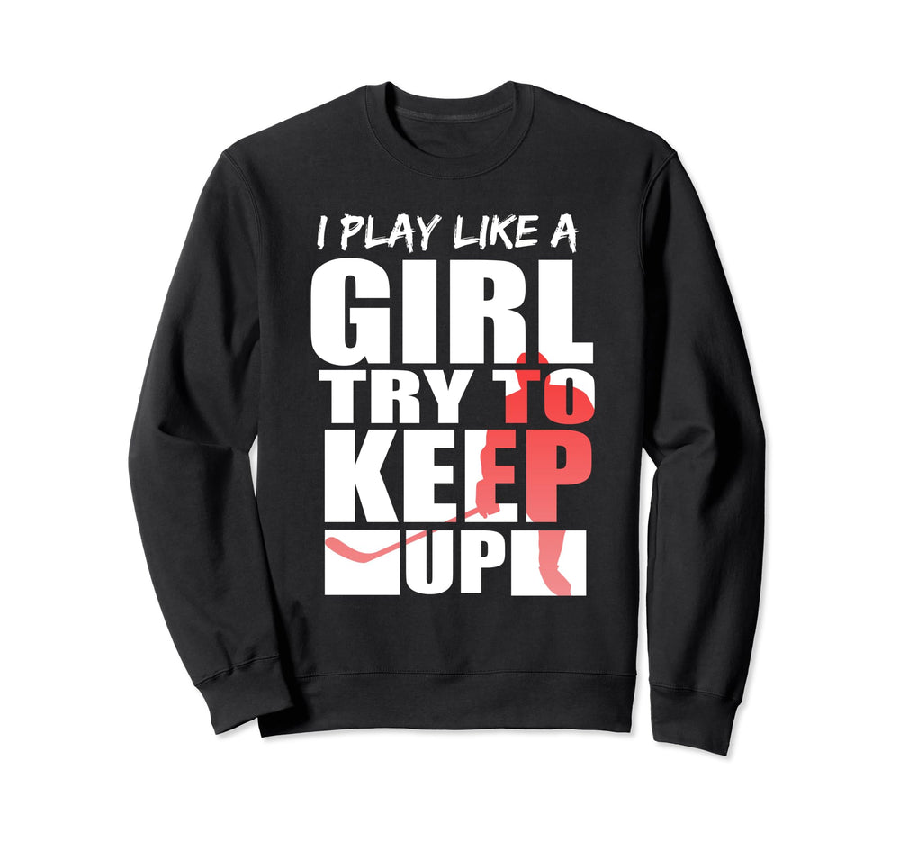Ice Hockey Player Goalkeeper Sweatshirt - Fun Novelty Design for Adults