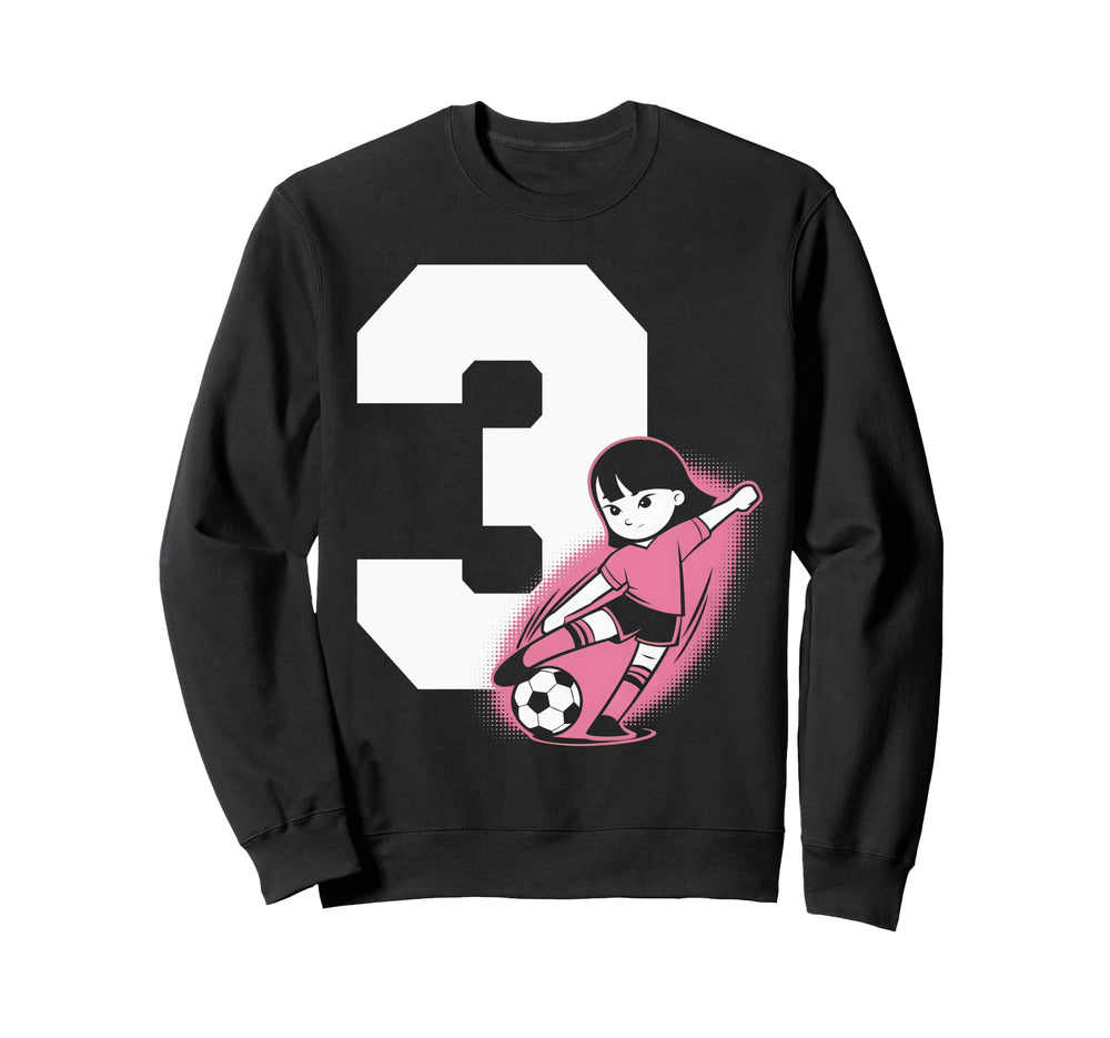 3 Soccer Birthday Gift Soccer Fan Sweatshirt - Custom Art Print Men Women