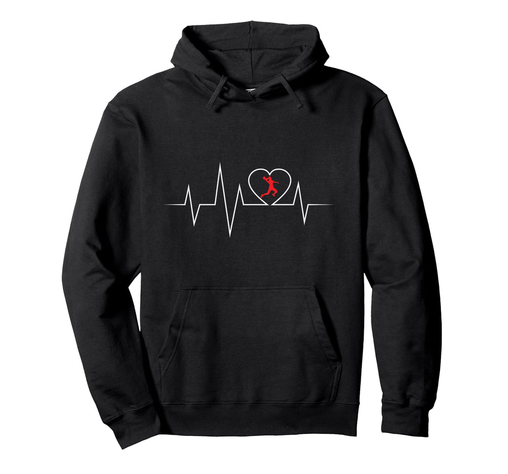 Handball Ecg Love And Heartbeat Hoodie - Fun Novelty Design Men Women