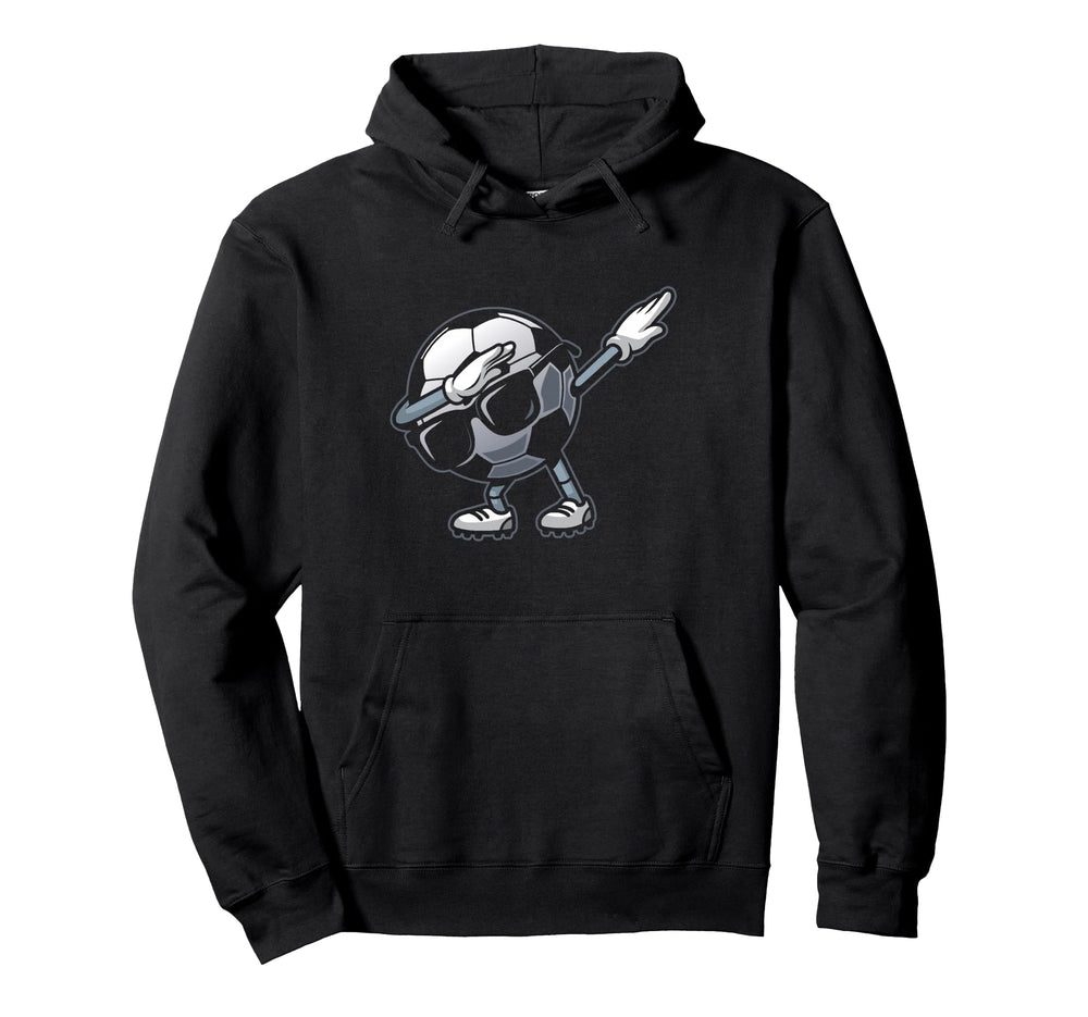 Dabbing Soccer Ball Funny Sports Player Hoodie - Trendy Graphic for Adults