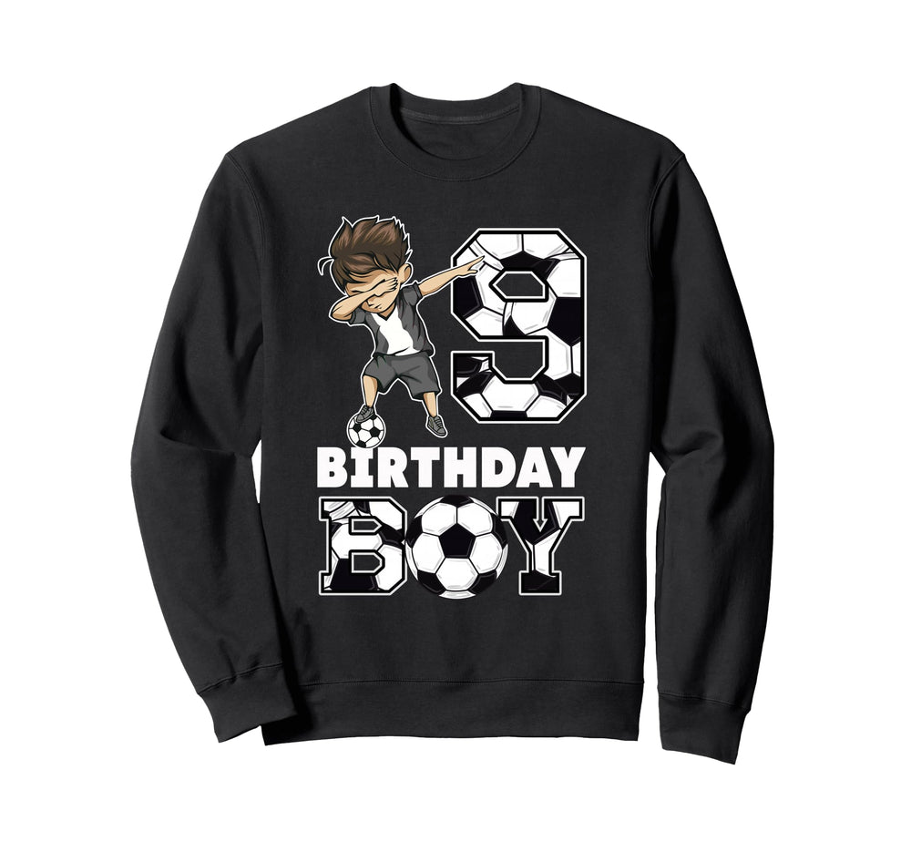 9Th Birthday Gift Soccer Birthday Party Sweatshirt - Unique Graphic Unisex