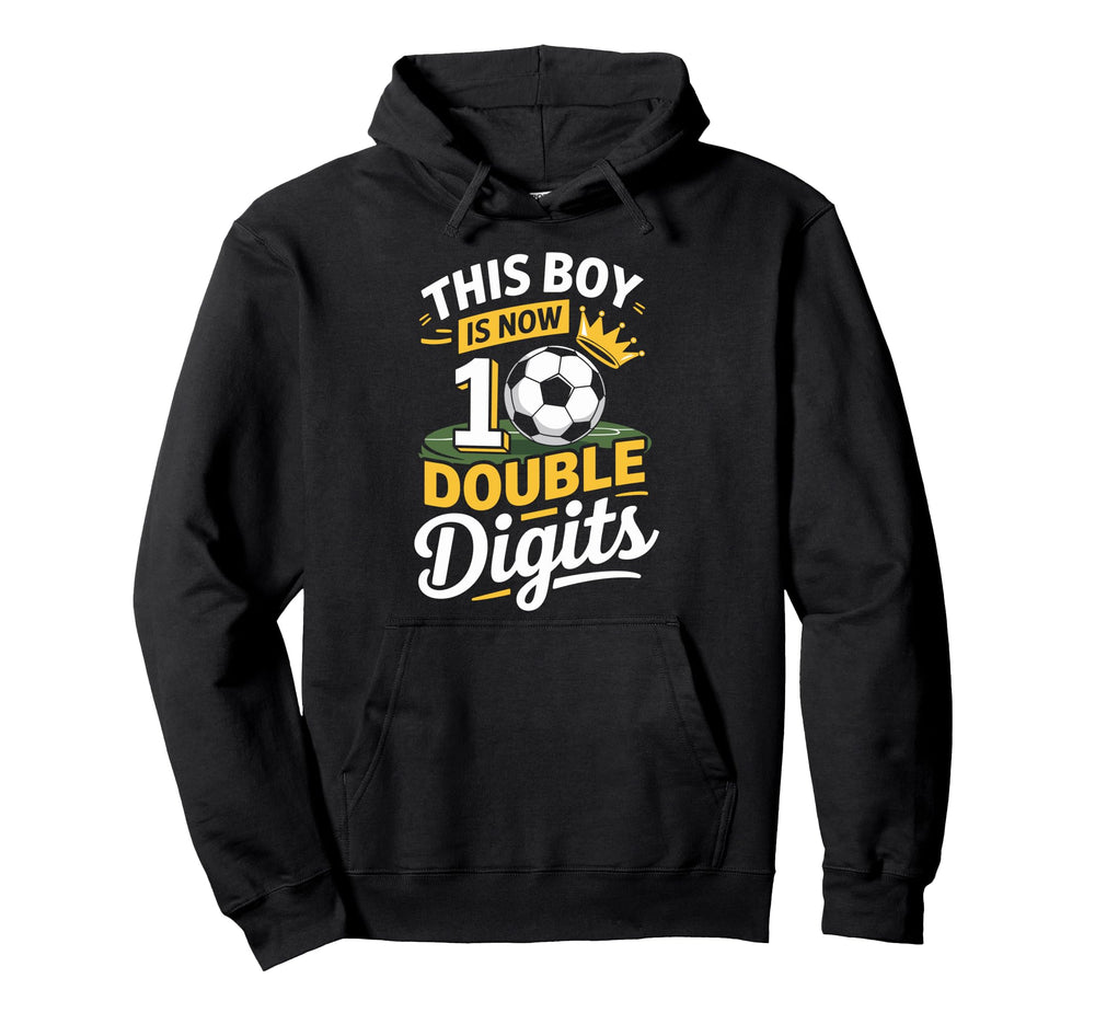 This Now 10 Double Digits Soccer 10 Years Hoodie - Minimalist Print Unisex