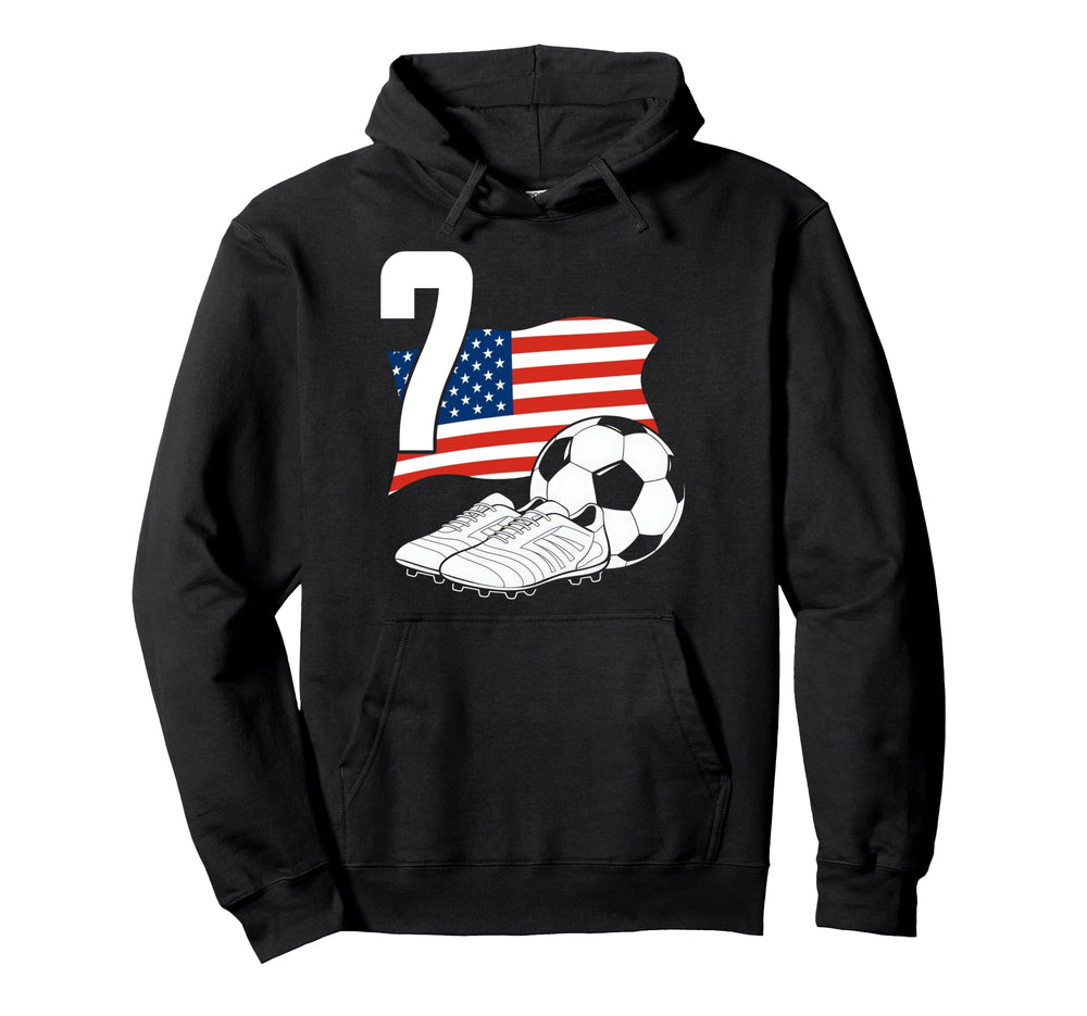 7 Soccer Birthday Gift Soccer Fan Sports Hoodie - Aesthetic Graphic Unisex