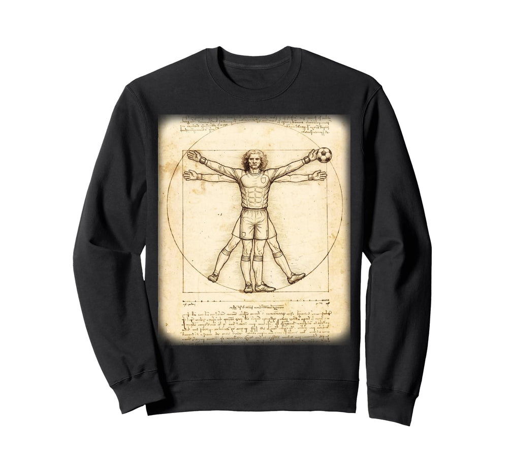 Renaissance Vitruvian Goalie Sweatshirt - Graphic Print for Adults