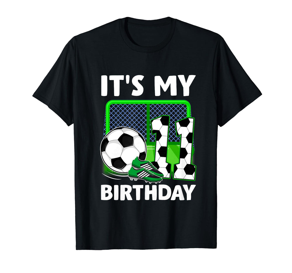 Its My 11Th Soccer Party 11 Year T-Shirt - Fun Novelty Design for Adults