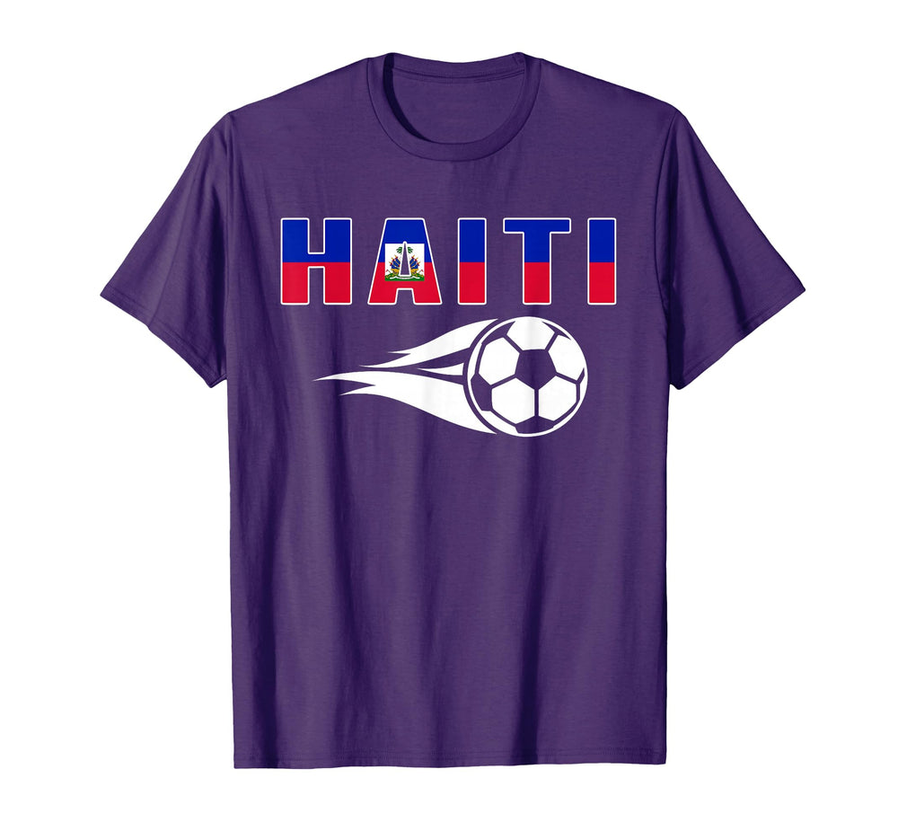 Proud Haiti Soccer Fans Jersey Haitian T-Shirt - Custom Art Print Unisex