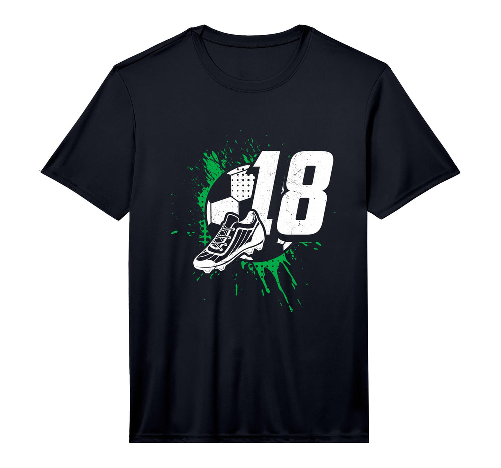 18Th Birthday Soccer Player Football 18 T-Shirt - Aesthetic Graphic Unisex