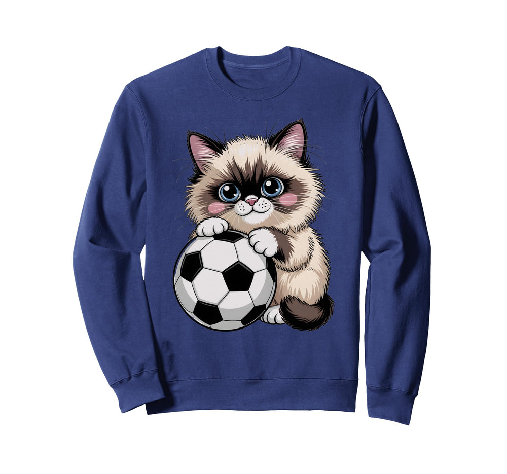 Kawaii Soccer Birman Just Who Sweatshirt - Casual Everyday Wear for Adults