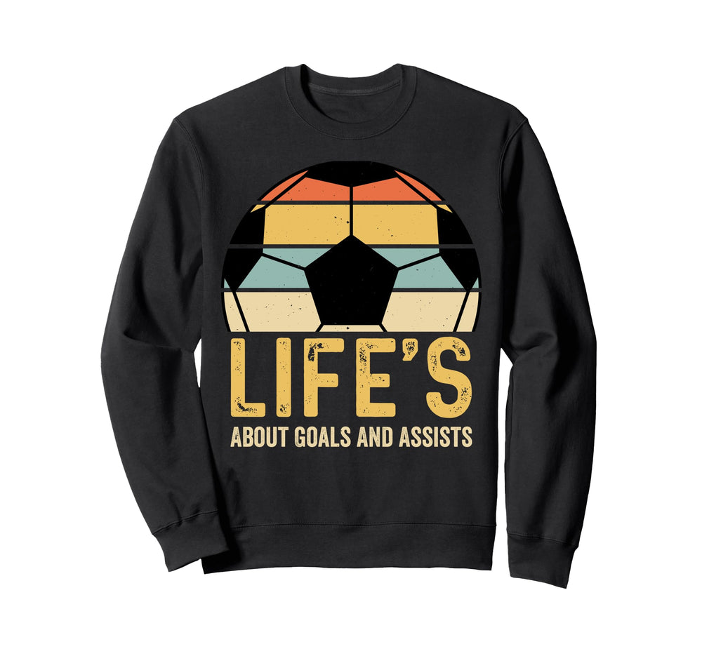 Sunset Soccer Ball Football Sweatshirt - Custom Art Print for Adults