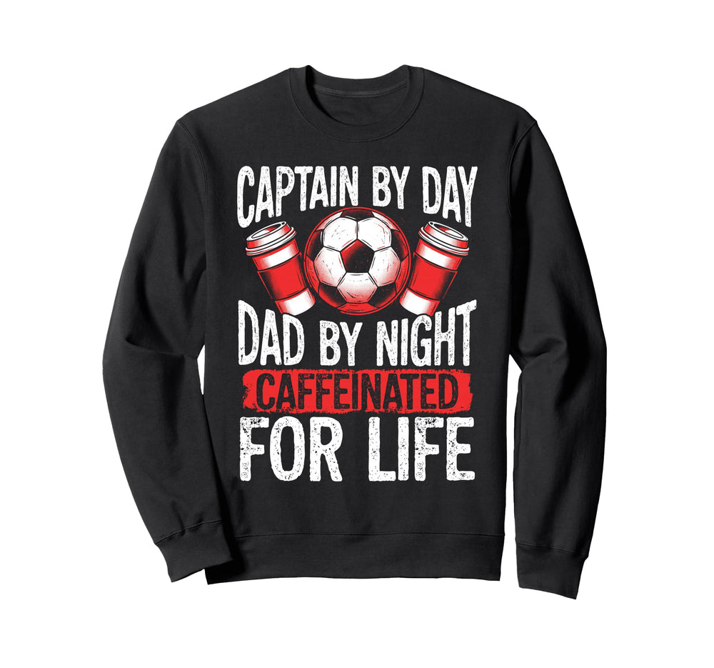 Captain Day Dad Night Coffee Sweatshirt - Casual Everyday Wear for Adults