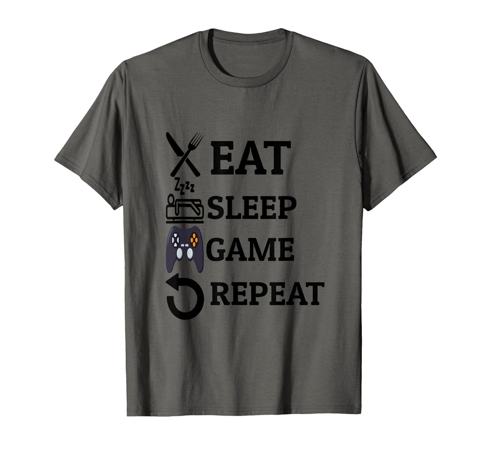 Eat Sleep Game Repeat Video Game Lovers T-Shirt - Graphic Print Unisex