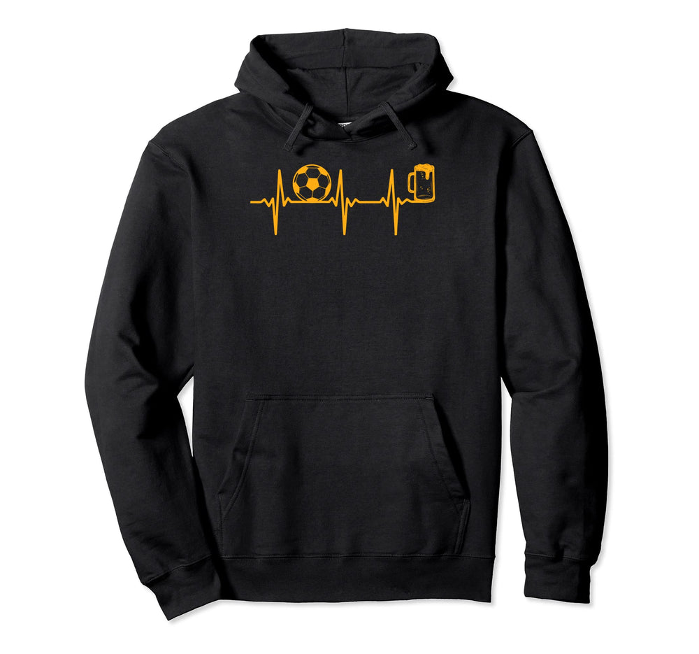 Soccer Player Soccer Beer Heartbeat Hoodie - Streetwear Style Men Women