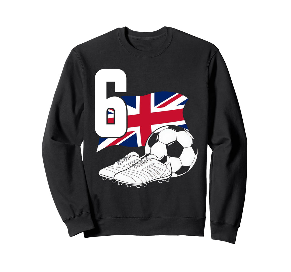 6 Soccer Birthday Gift Soccer Fan Sweatshirt - Novelty Apparel Unisex