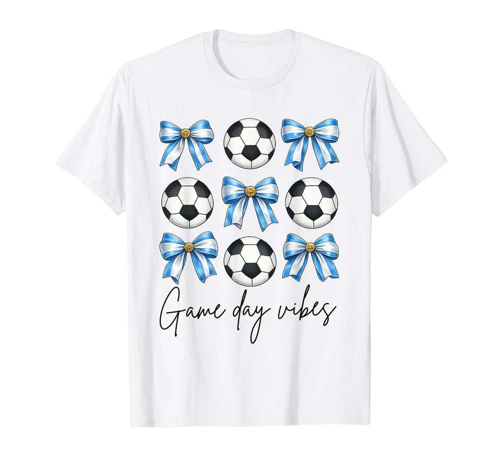 Argentina Flag Soccer Game Day Vibes T-Shirt - Streetwear Style Unisex