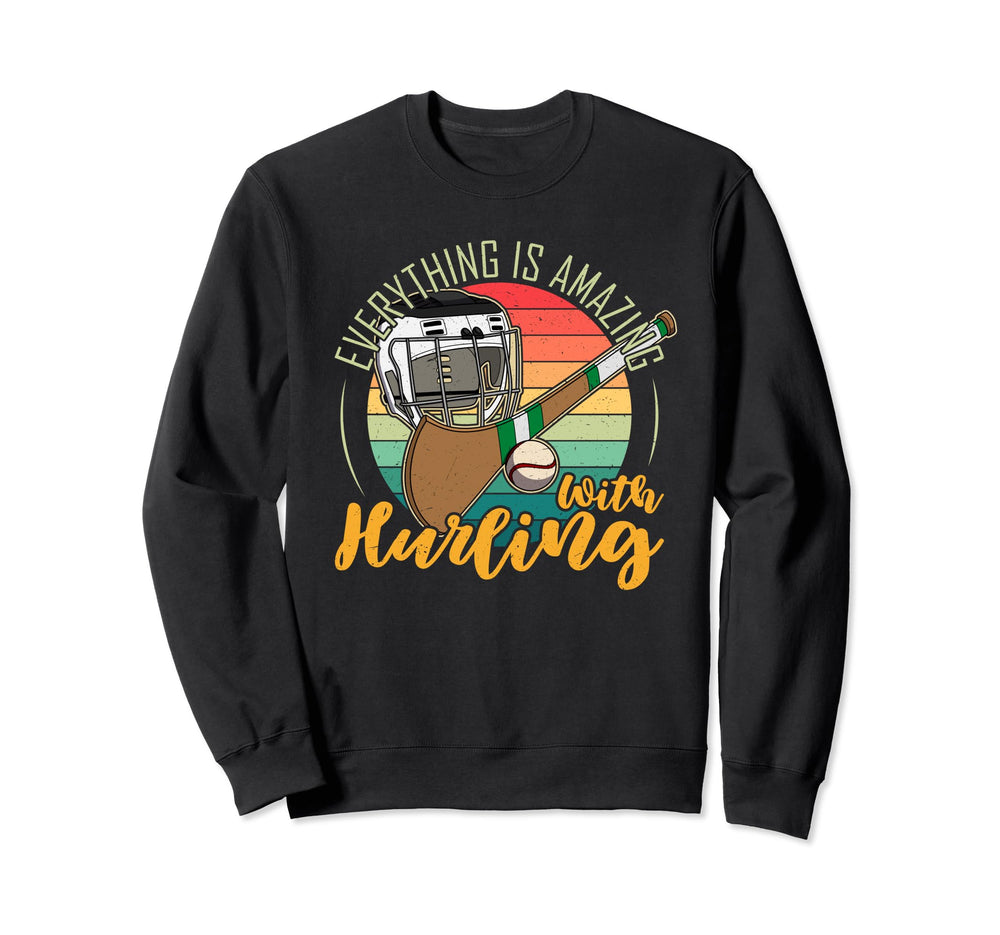 Hurling Helmet Athletic Goalkeeper Sweatshirt - Minimalist Print Men Women
