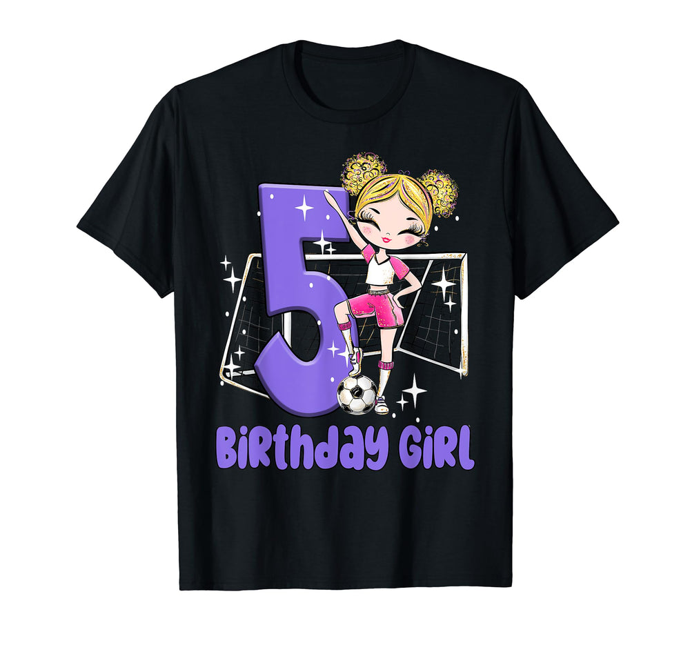 5Th Birthday Soccer Ball Net Party Five T-Shirt - Trendy Graphic Men Women
