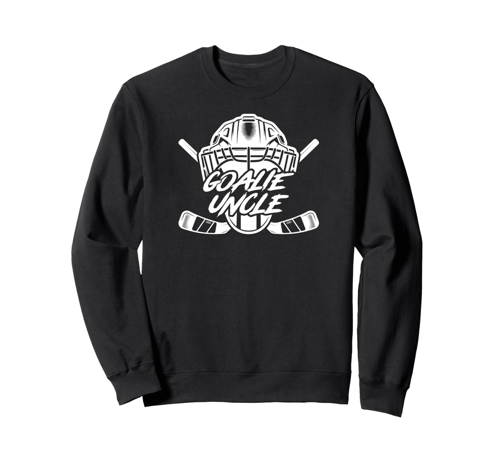 Ice Hockey Goalie Uncle Hockey Sweatshirt - Minimalist Print for Adults
