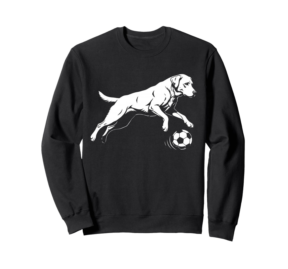 Soccer Labrador Retriever Funny Dog Sweatshirt - Custom Art Print Unisex