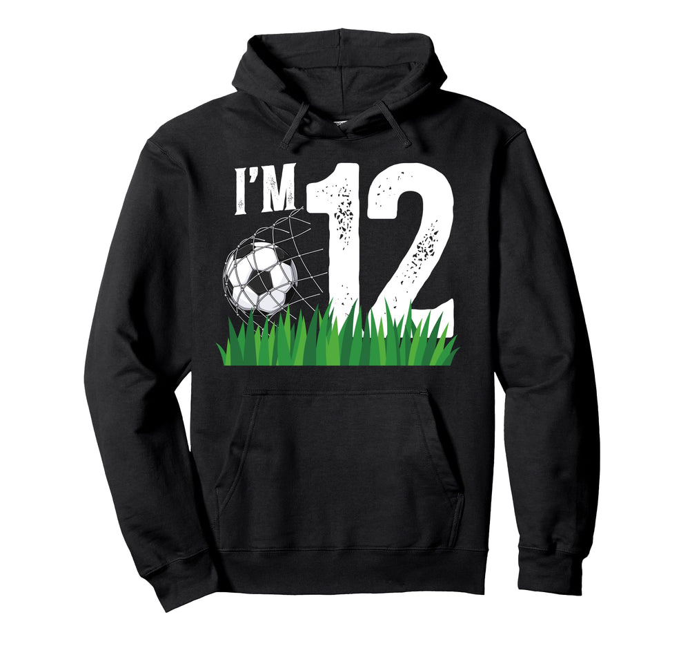12Th Soccer Birthday Party Twelve Year Old Hoodie - Unique Graphic Unisex