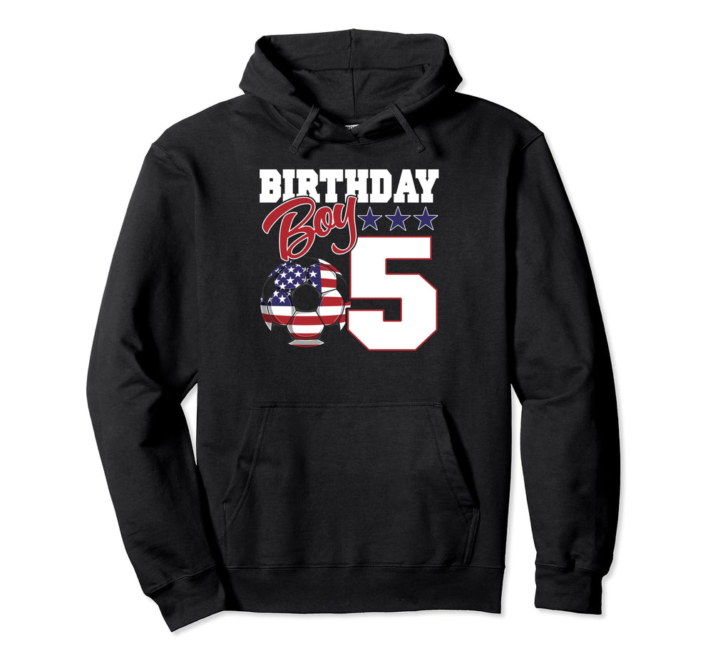 5Th Birthday Party Patriotic Hoodie - Casual Everyday Wear for Adults