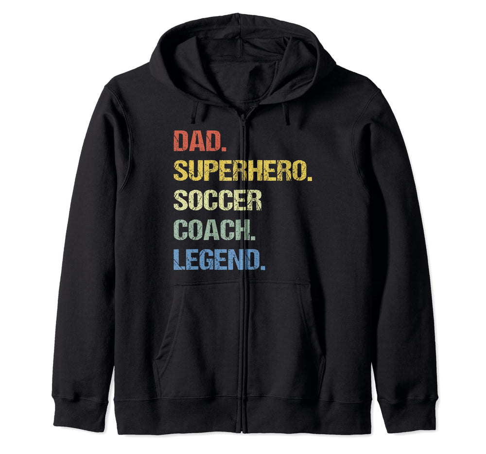 Dad Superhero Soccer Coach Legend T-Shirt - Unique Graphic for Adults