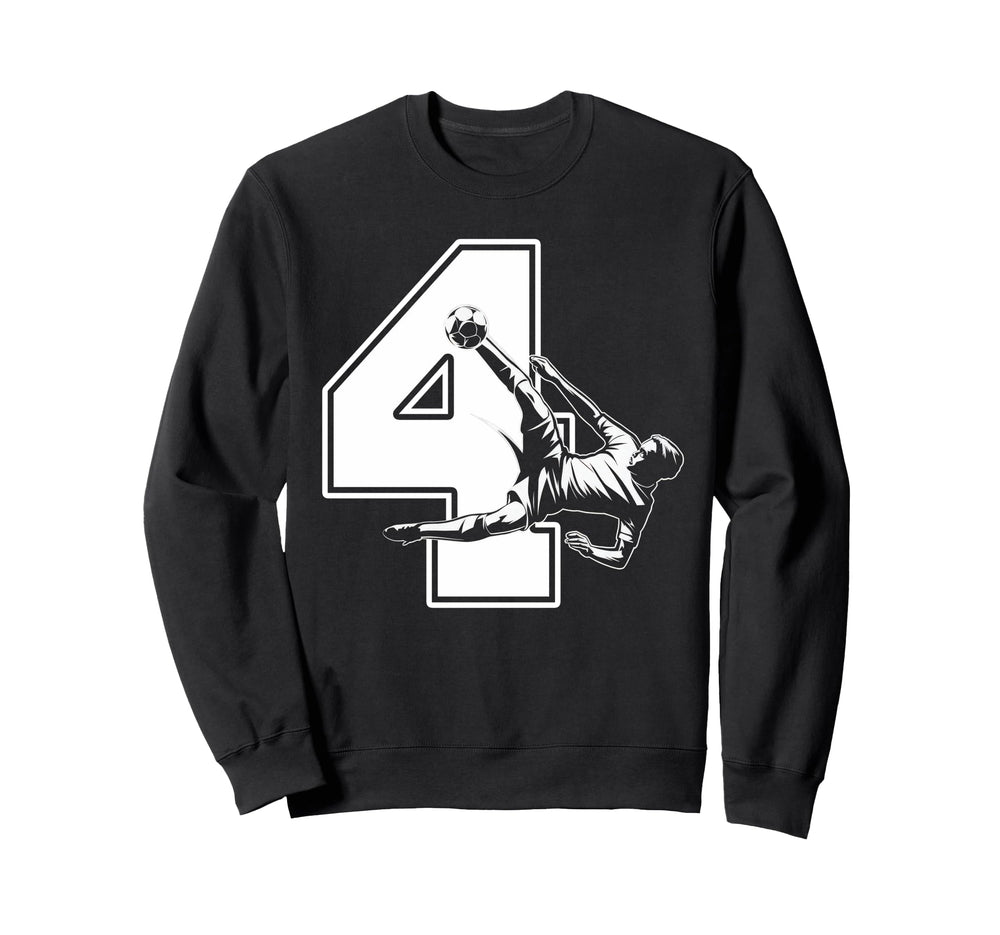 4 Soccer Birthday Gift Soccer Fan Sweatshirt - Aesthetic Graphic Men Women