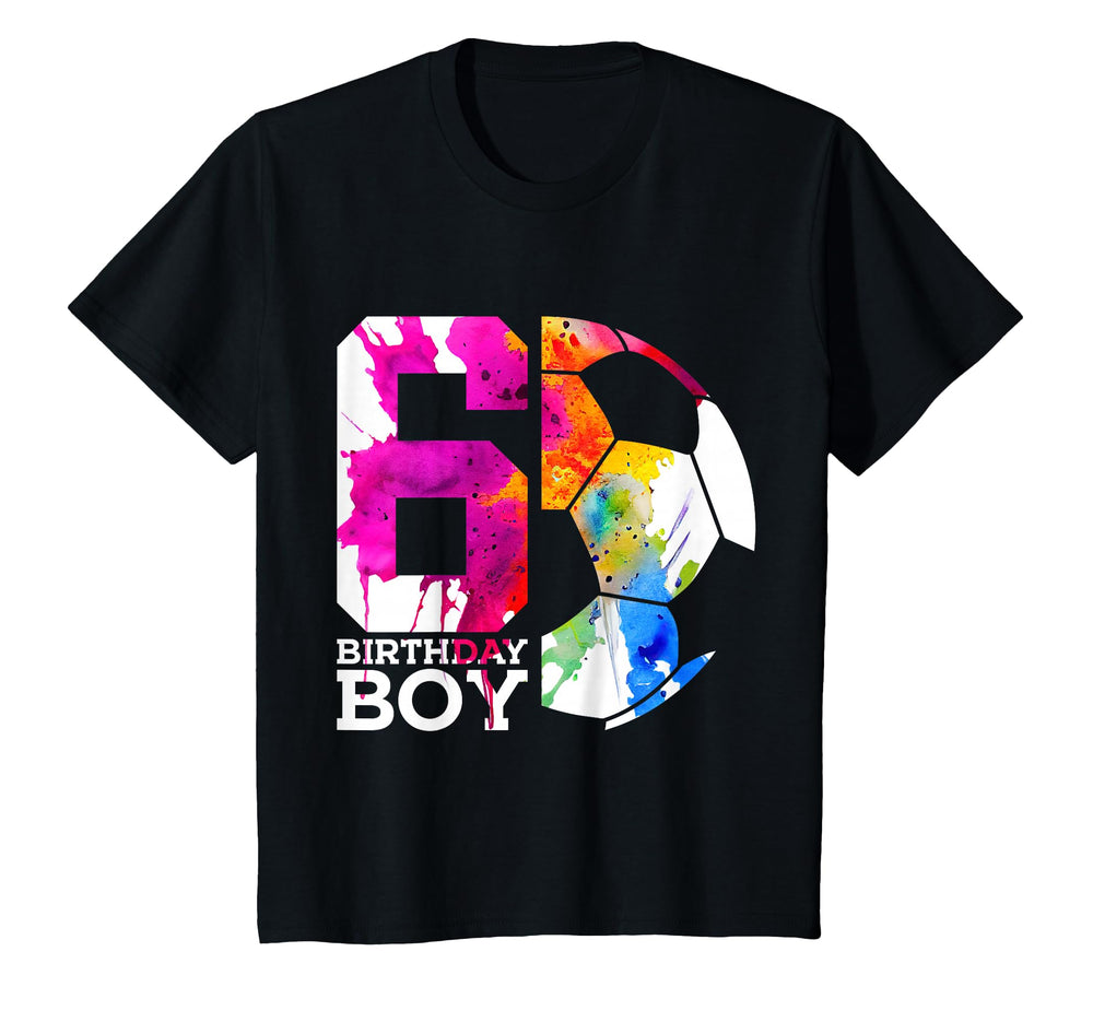 6 Birthday Soccer 6Th Birthday T-Shirt - Minimalist Print Unisex
