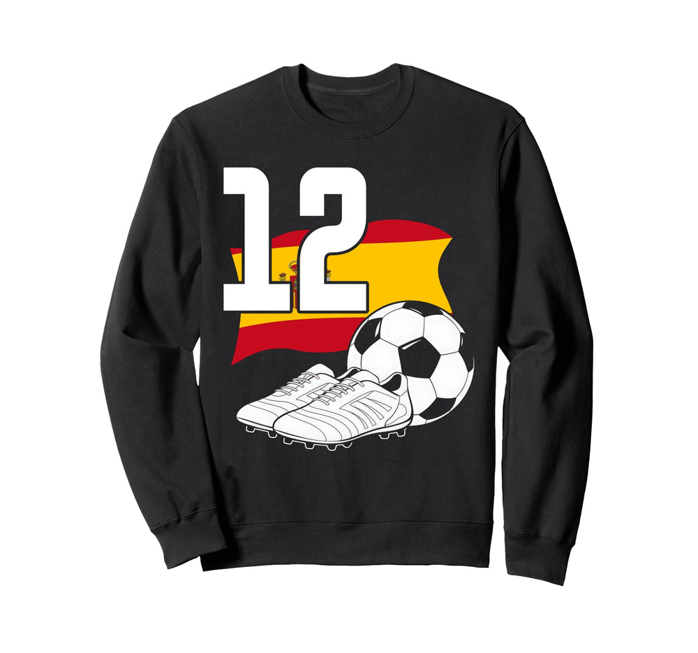12 Soccer Birthday Gift Soccer Fan Sweatshirt - Custom Art Print Men Women
