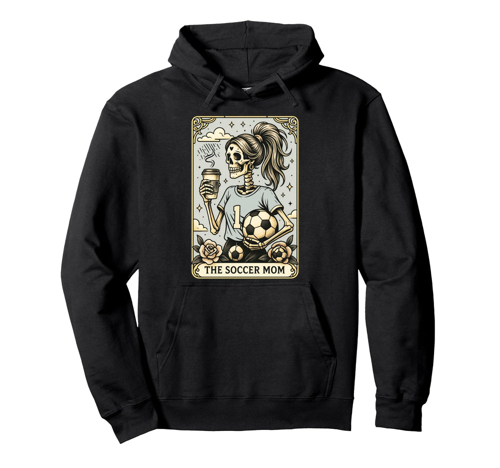 Soccer Mom Tarot Card Halloween Soccer Hoodie - Trendy Graphic Unisex