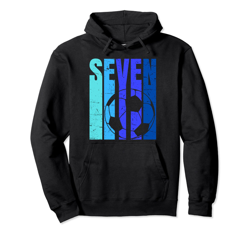 Soccer 7Th Birthday 7 Years Old Soccer Hoodie - Custom Art Print Men Women