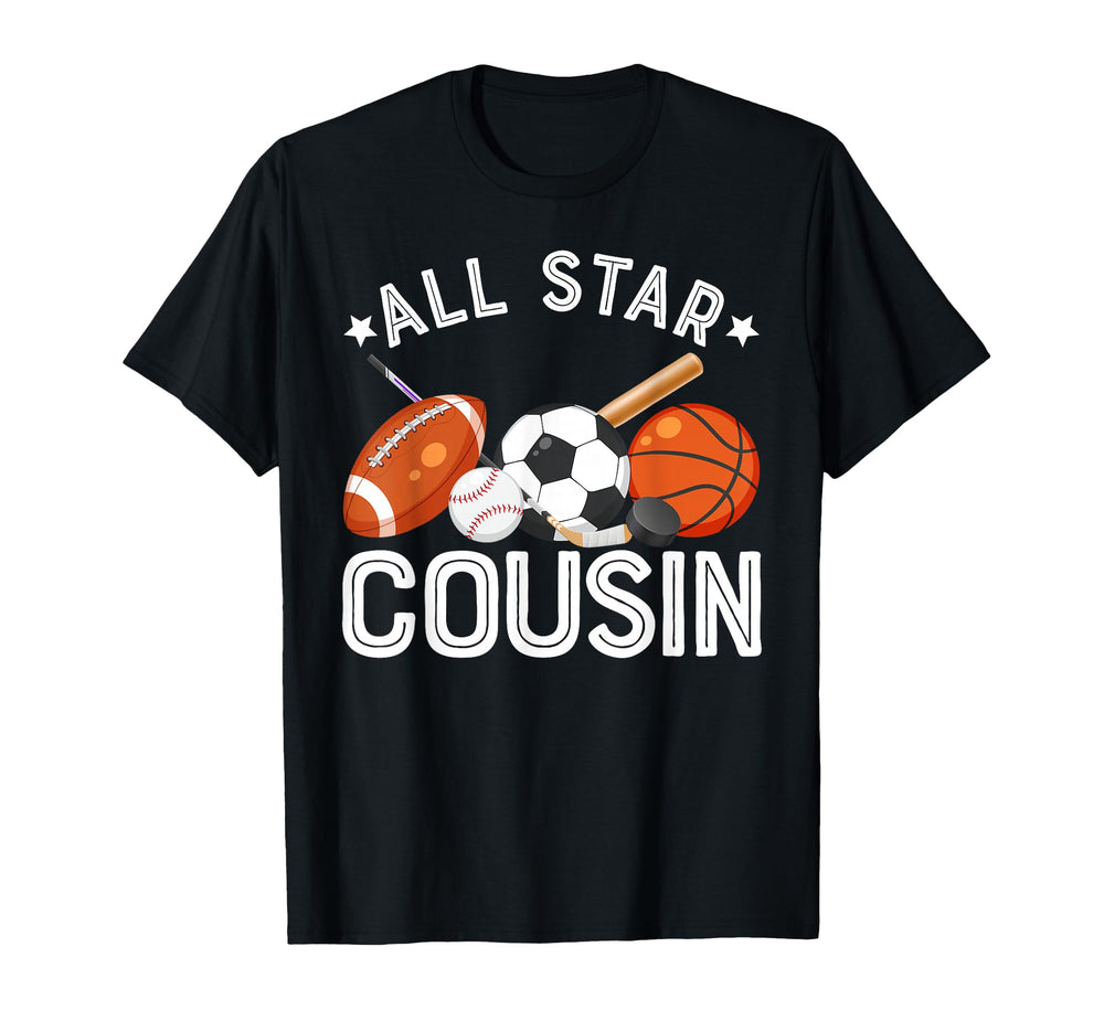 All Star Cousin Birthday Basketball T-Shirt - Novelty Apparel Unisex