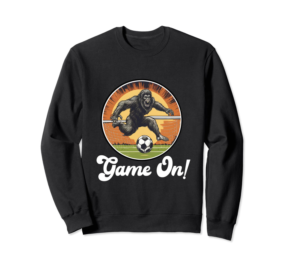 Bigfoot Sasquatch Goalie Player Sweatshirt - Fun Novelty Design for Adults