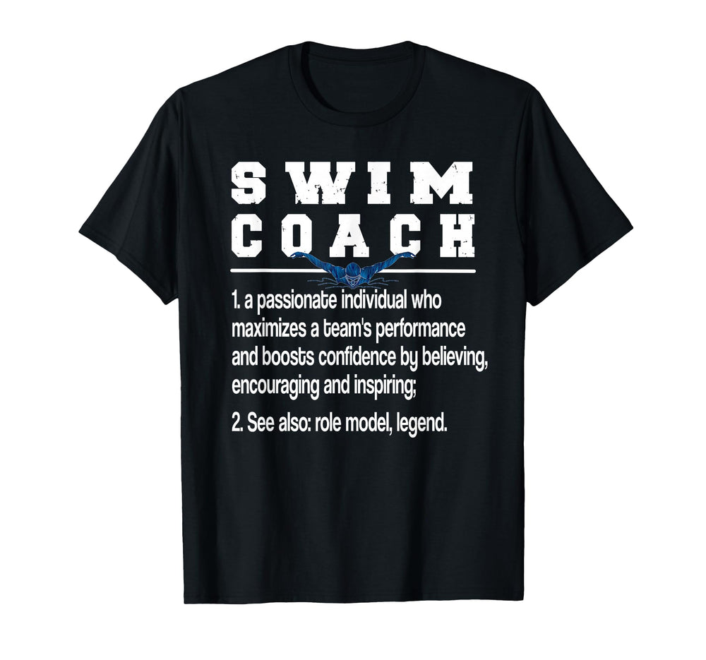 Swim Coach Definition Swimming Coach T-Shirt - Streetwear Style for Adults