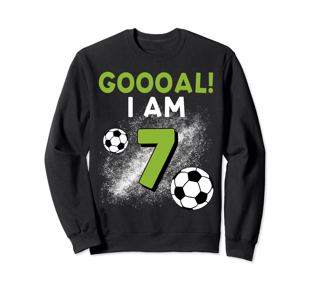 7Th Birthday Soccer Theme 7Year Old B Sweatshirt - Graphic Print Men Women